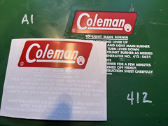 Coleman Decal For 425D 425E Stove And Others Vinyl Easy To Install A1 Qty 1
