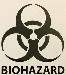 NEW LIME GREEN BIOHAZARD LOGO WARNING DANGER ZOMBIE OUTBREAK VINYL DECAL STICKER