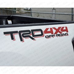 2x 3D TRD 4×4 Off Road Sport Back Pickup Bed Truck Logo Sticker Decal Decoration