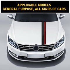 Universal Car Front Hood Rally Racing Stripes 5D Carbon Fiber Decal Wrap Sticker