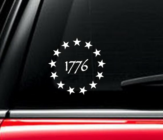 1776 Decal Vinyl Car Window Sticker ANY SIZE