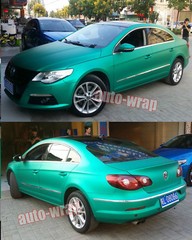 65FT x 5FT Full Car Wrap Metallic Satin Matte Chrome Vinyl Sticker Lake Green CF