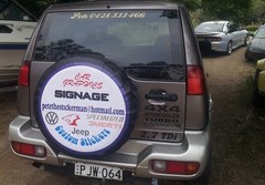 Tailgate sticker / decal 750mm x 110mm Black etc, suits Nissan NAVARA
