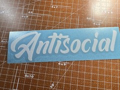 Antisocial Sticker Windshield Decal Banner 7″ to 20″ Any Color | Anti Social JDM
