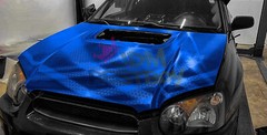 PET Honeycomb Carbon Fiber Satin Royal Blue Hex Vehicle Vinyl Wrap Decal Sheet