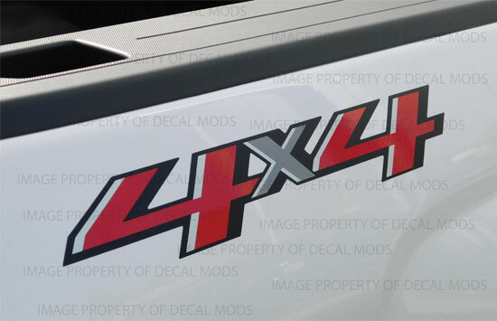 (2x) 2018 4×4 Decals stickers Parts Chevy Silverado Sierra Red Black Gray FG4Y0