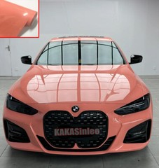 Entire Car Wrap High Glossy Pig Pink Crystal Metallic Vinyl Sticker Air Free US