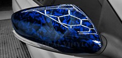 ESSMO PET Marble Forged Gloss Carbon Fiber Royal Blue Vehicle Vinyl Wrap Decal