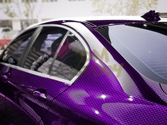 PET Squadron Carbon Fiber Gloss Royal Purple Car Vehicle Vinyl Wrap Decal Sheet