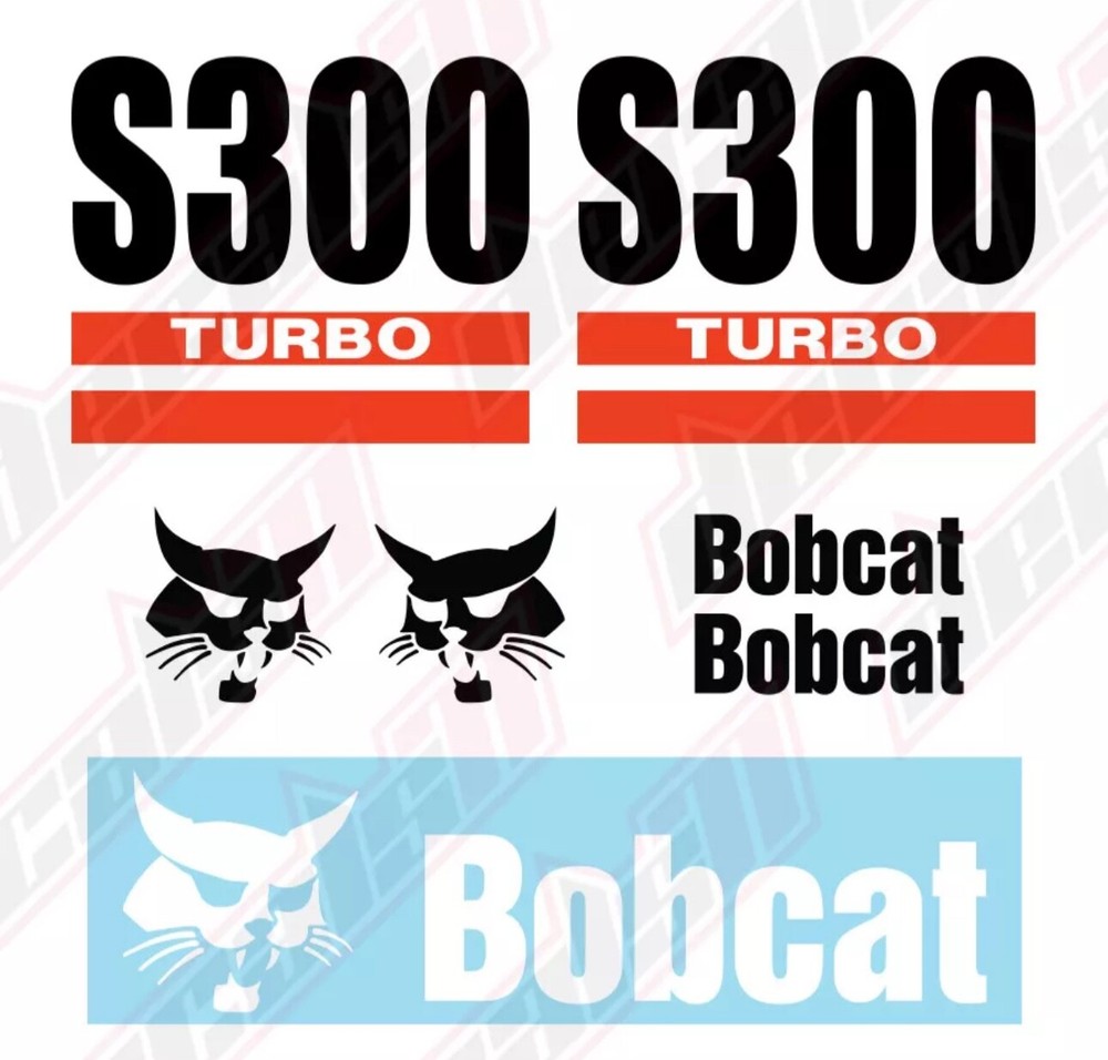 Bobcat S300 Turbo Skid Steer Set Vinyl Decal Sticker