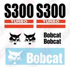 Bobcat S300 Turbo Skid Steer Set Vinyl Decal Sticker