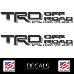 (2) TRD OFF ROAD Decals Stickers Matte Black Vinyl Toyota Tacoma Tundra 4Runner