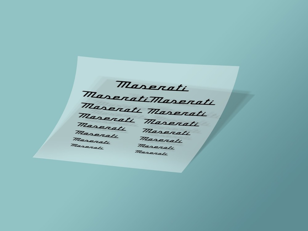 8pcs Maserati Caliper Decal Stickers, Die-Cut Vinyl Decal Sticker