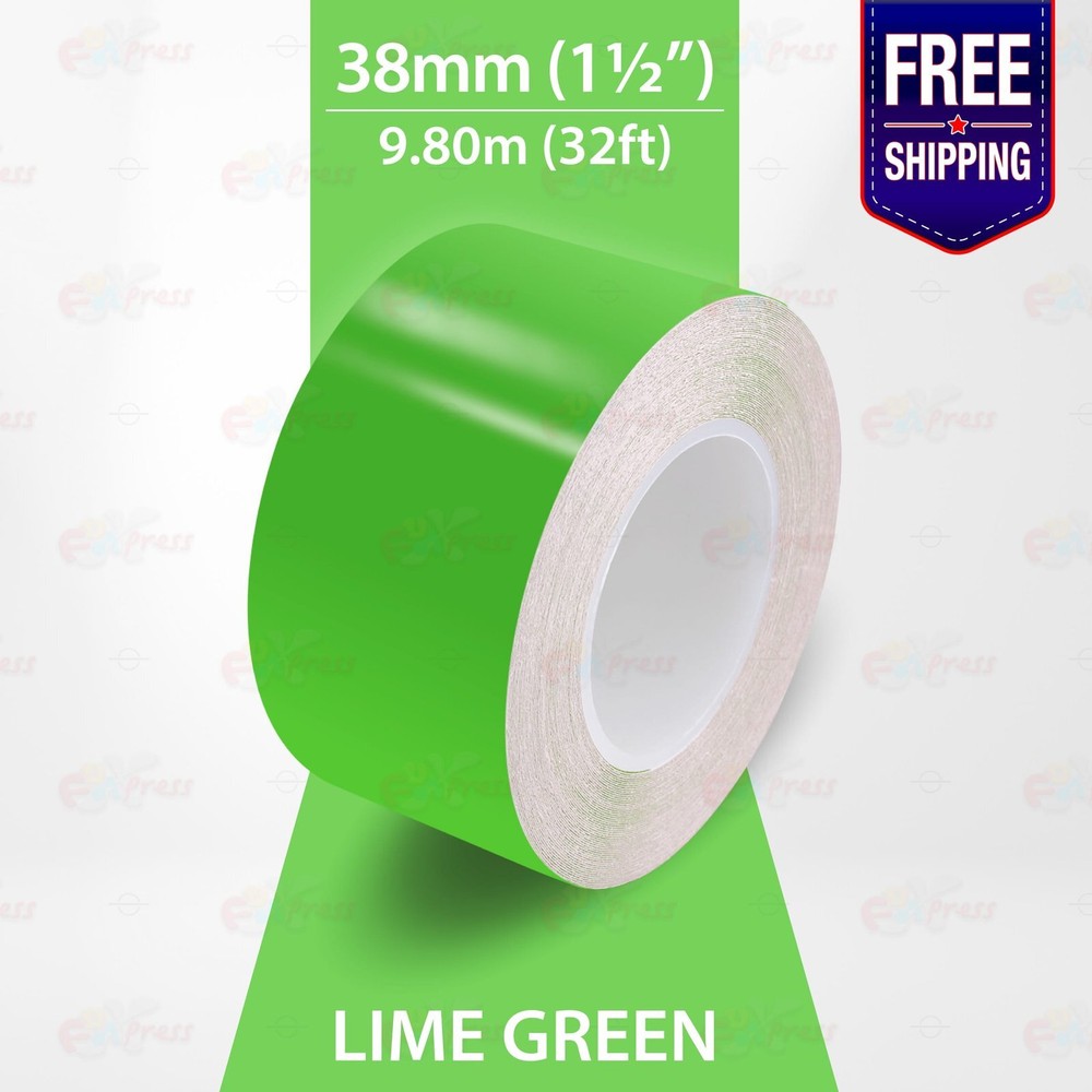 LIME GREEN 1-1/2″ PIN STRIPE Car Model Motorcycle Decal TAPE Vinyl Sticker 38mm