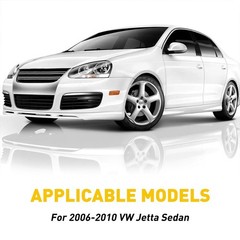 6/12Pcs Fit For MK5 Jetta VW 2006-2010 Sedan Trim Door Pillar Posts Gloss Black
