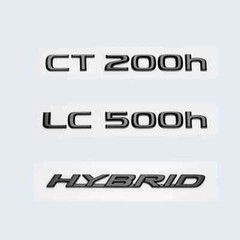3D Chrome Glossy Black ABS Letters Number CT200h LC500 LC500h HYBRID Emblem