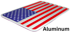 ALUMINUM American Flag Decal Sticker Car, Motorcycle, Truck, SUV, Patriotic