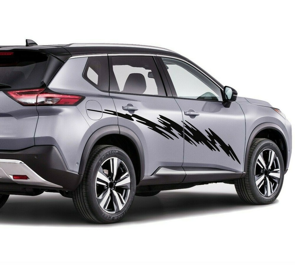 Surf Wave style DOOR Stripes Sticker For Nissan Rogue X-trail Sport T33 bar trim