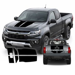 Hood Tailgate Rally Racing Stripes Graphics – Fits 2015-2022 Chevy Colorado