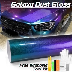 Galaxy Dust Gloss Purple Teal Metallic Sticker Decal Vinyl Wrap Auto Sheet Film