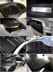 4D GLOSSY Carbon Fiber Vinyl Wrap DIY Sticker Decal Film 4ftx5ft Air Bubble Free