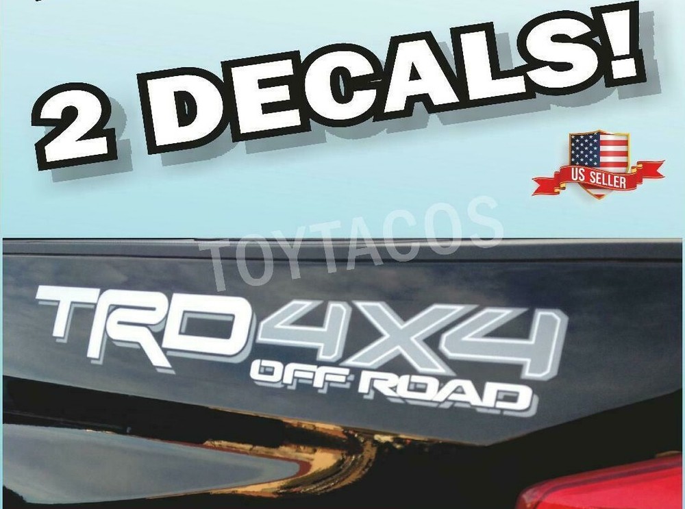 TRD 4×4 OFF ROAD Tacoma Tundra Decal White Silver Logo