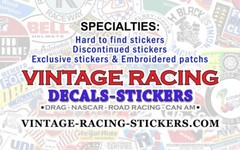 EXPERIMENTAL ENGINE VINYL DECAL STICKER FOR TRANS AM CARS -SCCA-BOSS-PERFORMANCE