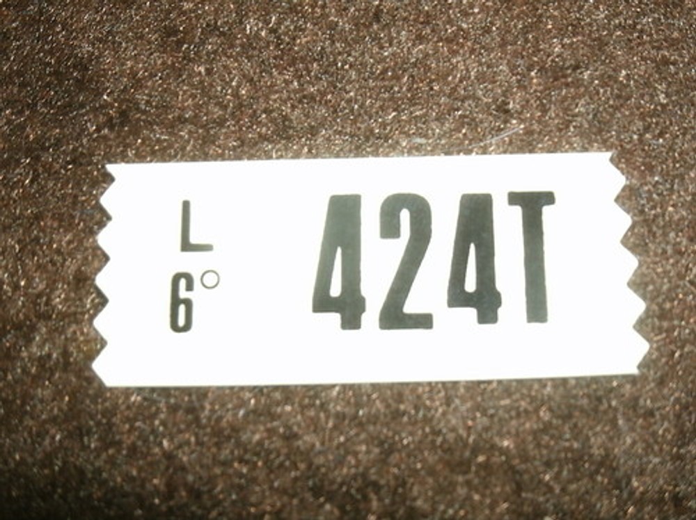 1969 FORD MUSTANG 428SCJ ENGINE CODE DECAL 424T LATE PR