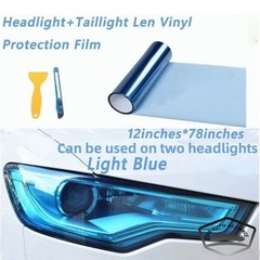 For 12″x78″ Gloss Light Blue Tint Vinyl Wrap Film Headlight/ Taillight