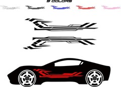 S22 Automotive vinyl side graphics decals 8″ x 55″