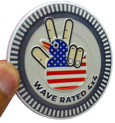 1pc Wave Rated Sticker Decal Emblem 4×4 Badge Auto Fender 6cm 2.36″ Rubber Duck