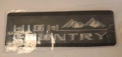 High Country Decal “High”+”Country” Chrome Silver W/Adhesive Back AFT