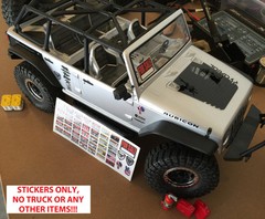 RC 1/10 Scale Warning Decal Stickers Axial Crawler Graphic Garage 1.9 2.2 RC Set