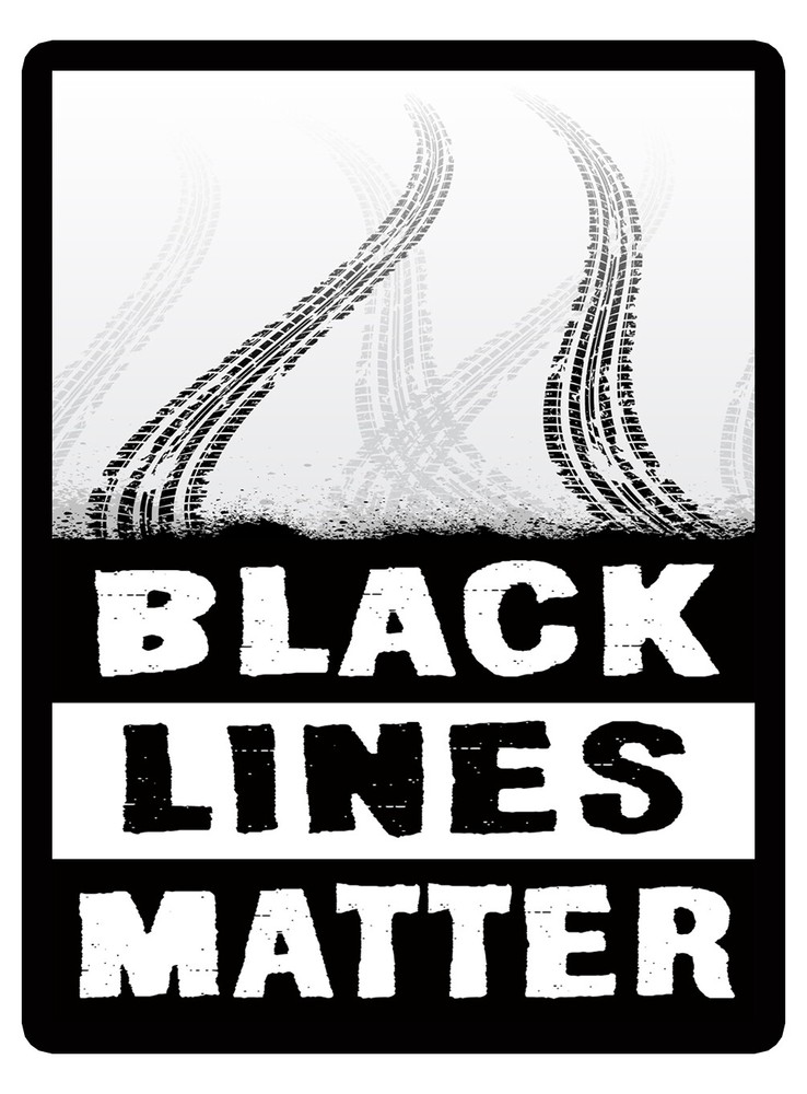 BLACK LINES MATTER 3.5″X5″ vinyl car sticker decal BLM Funny TOOL BOX