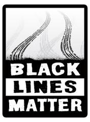 BLACK LINES MATTER 3.5″X5″ vinyl car sticker decal BLM Funny TOOL BOX
