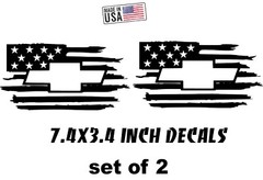 Set of 2 TAHOE Flag Vinyl Stickers TAHOE BOWTIE STARS decals