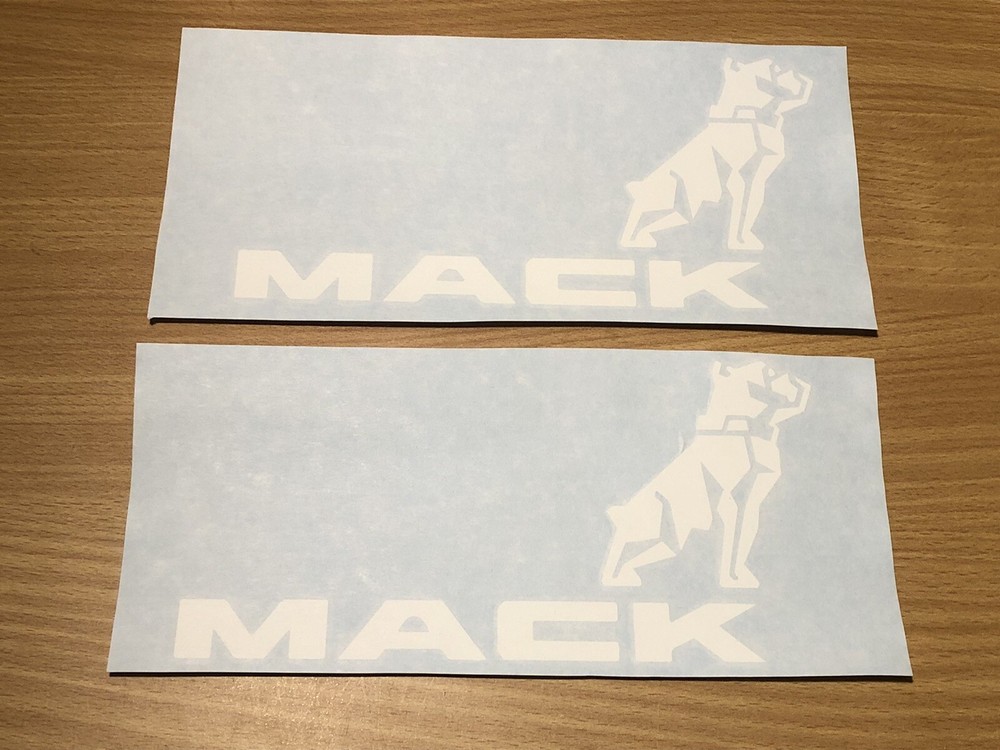 Mack Truck 8” (set Of 2) White Body Decal Sticker Logo New Custom Semi Trucks