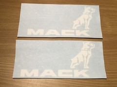 Mack Truck 8” (set Of 2) White Body Decal Sticker Logo New Custom Semi Trucks