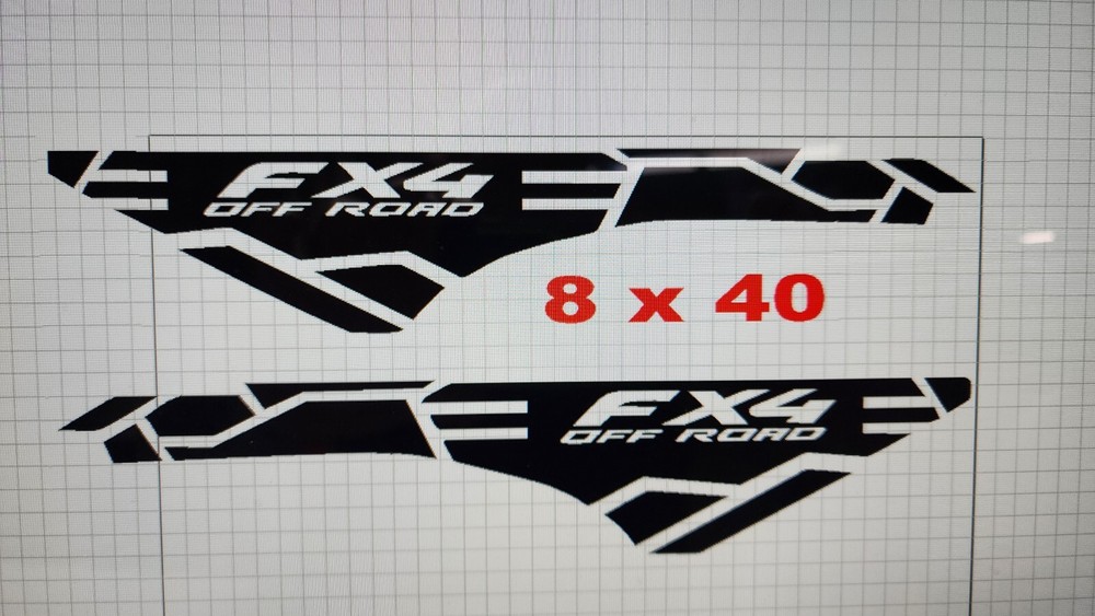 Compatible With Ford Truck FX4 Bed Side Vinyl Decal Car Graphics 2pcs
