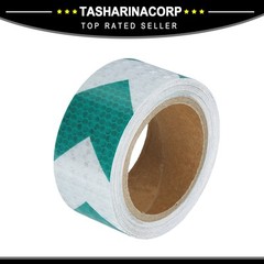 Universal Piece of 1 5cm x 10m Arrow Car Reflective StickersSafety Warning Tape