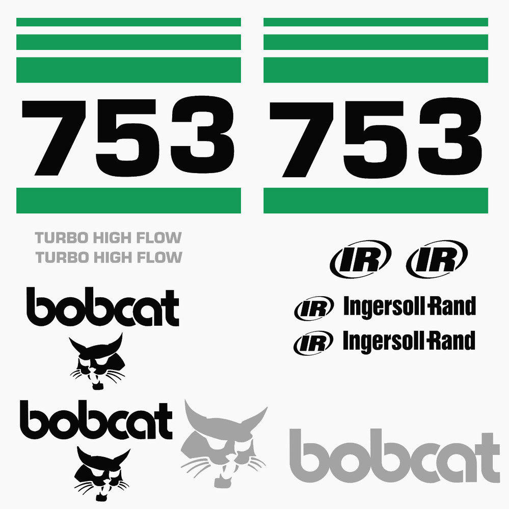 Fits Bobcat 753 Decals Stickers kit Repro Aftermarket Decal kit Premium Vinyl