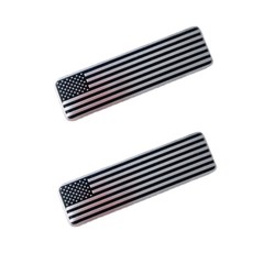 Car Body Sticker Decor 3D Metal American Flag Decal Waterproof Accessories 2PCS