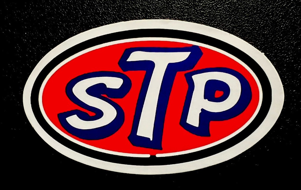 STP Engine Oils Vintage Looking Approx Size 3-1/4”X 2” Matte Finish Self Adhesiv