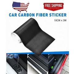 Car Carbon Fiber Vinyl Film Sticker Door Sill Scuff Anti Scratch Tape Protection