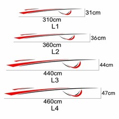 6X Car Stickers Graphics Sports Vinyl Stripes Camper Van Decals For RV caravan