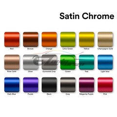 【Satin Chrome】 Blue Matte Metallic Car Vinyl Wrap Sticker Air Release Sheet Film