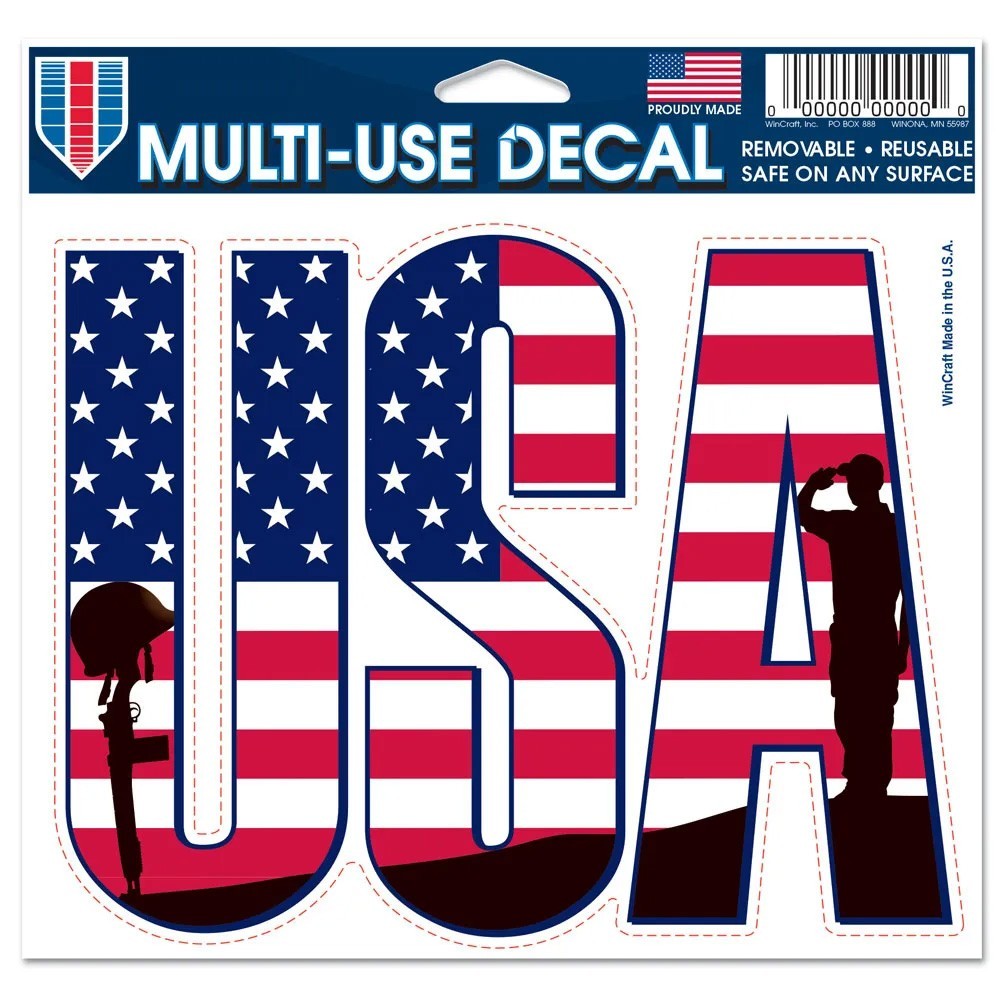USA 5×4 Inch American Flag Patriotic Multi-Use Decal – Removable & Reusable