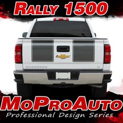 2014-2015 Chevy Silverado RALLY 1500 3M Pro Vinyl Hood Tail Stripe Decal Graphic