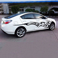 Car Body Decal Vinyl Flame Graphics Side Sticker Waterproof Racing Sport Decals