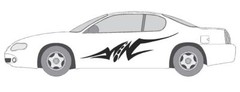 VINYL GRAPHIC #A1114 DECAL VEHICLE CAR TRUCK CROSS OVER SUV VAN SEMI MODERN AUTO